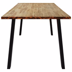 vidaXL Dining Table Dinner Table Wooden Table Kitchen Table Solid Wood Acacia - Additional view 4