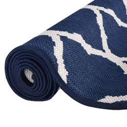 vidaXL Outdoor Rug Floor Carpet Door Mat Washable Floor Rug Reversible Design - navy, 80 x 150 cm