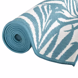 vidaXL Outdoor Rug Floor Carpet Door Mat Washable Floor Rug Reversible Design - aqua, 80 x 150 cm