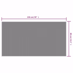 vidaXL Outdoor Rug Floor Carpet Door Mat Washable Floor Rug Reversible Design - aqua, 80 x 150 cm - Additional view 5
