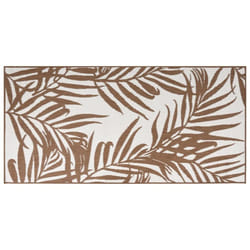 vidaXL Outdoor Rug Floor Carpet Door Mat Washable Floor Rug Reversible Design - brown and white, 80 x 150 cm