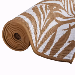 vidaXL Outdoor Rug Floor Carpet Door Mat Washable Floor Rug Reversible Design - brown and white, 80 x 150 cm