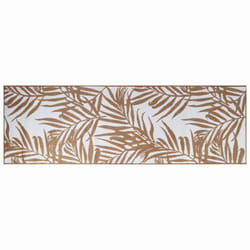vidaXL Outdoor Rug Floor Carpet Door Mat Washable Floor Rug Reversible Design - brown and white, 80 x 250 cm