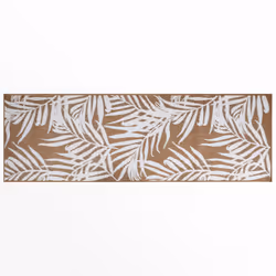 vidaXL Outdoor Rug Floor Carpet Door Mat Washable Floor Rug Reversible Design - brown and white, 80 x 250 cm