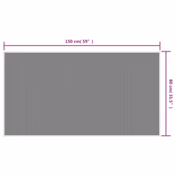vidaXL Outdoor Rug Floor Carpet Door Mat Washable Floor Rug Reversible Design - grey, 80 x 150 cm