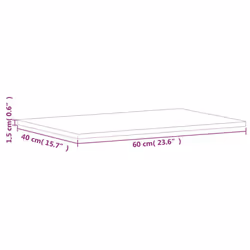 vidaXL Table Top Replacement Dining Table Top Rectangular Solid Wood Beech - Additional view 6