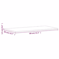 vidaXL Table Top Replacement Dining Table Top Rectangular Solid Wood Beech - Additional view 3