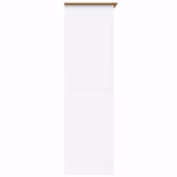 vidaXL Wardrobe Closet Clothes Storage BODO White and Brown Solid Wood Pine - Additional view 4