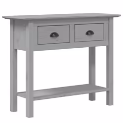 vidaXL Console Table Tea Side Table Hallway Accent End Table Solid Wood Pine - grey