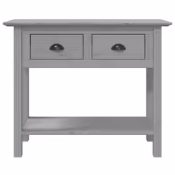 vidaXL Console Table Tea Side Table Hallway Accent End Table Solid Wood Pine - grey