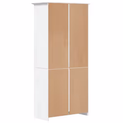 vidaXL Bookcase Bookshelf Sideboard Cabinet BODO White Solid Wood Pine 5-Tier - Additional view 4
