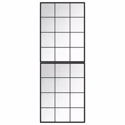 vidaXL Wall Mirror Hallway Makeup Mirror Hanging Mirror Black Rectangle Iron - 80 x 60 cm/ 2 pcs - Additional view 2