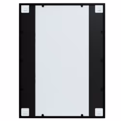 vidaXL Wall Mirror Hallway Makeup Mirror Hanging Mirror Black Rectangle Iron - 80 x 60 cm/ 3 pcs - Additional view 3