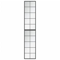 vidaXL Wall Mirror Hallway Makeup Mirror Hanging Mirror Black Rectangle Iron - 100 x 40 cm/ 2 pcs