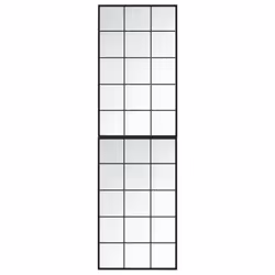 vidaXL Wall Mirror Hallway Makeup Mirror Hanging Mirror Black Rectangle Iron - 100 x 60 cm/ 2 pcs - Additional view 2