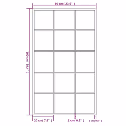 vidaXL Wall Mirror Hallway Makeup Mirror Hanging Mirror Black Rectangle Iron - 100 x 60 cm/ 2 pcs - Additional view 3