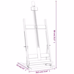 vidaXL Table Easel Wooden Art Easel Adjustable Table Box Easel Solid Wood Pine