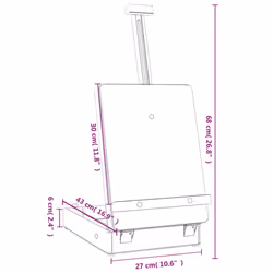 vidaXL Table Easel Wooden Art Easel Adjustable Table Box Easel Solid Wood Pine - Additional view 7
