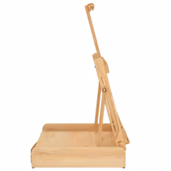 vidaXL Table Easel Adjustable Table Box Easel with Drawer Solid Wood Pine - Additional view 4
