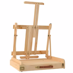 vidaXL Table Easel Adjustable Table Box Easel with Drawer Solid Wood Pine - Additional view 5
