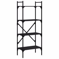 VidaXL 833338, Black, Steel, Wood, 560 mm, 315 mm, 1385 mm