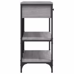 vidaXL Console Table with Drawers and Shelves Side End Table Engineered Wood - grey sonoma, 100 x 34.5 x 75 cm - Additional view 6