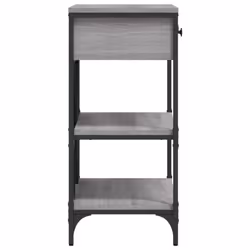 vidaXL Console Table with Drawers and Shelves Side End Table Engineered Wood - grey sonoma, 75 x 34.5 x 75 cm - Additional view 5