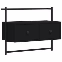 VidaXL 833453, Black, Metal, Wood, 605 mm, 300 mm, 510 mm, 1 pc(s)
