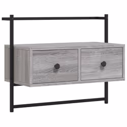 VidaXL 833456, Grey, Metal, Wood, 605 mm, 300 mm, 510 mm, 1 pc(s)