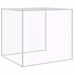 vidaXL Chicken Cage with Roof Farm Chicken Run Coop Hen House Galvanised Steel - anthracite, 203 x 98 x 90 cm - Additional view 6