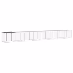 vidaXL Chicken Cage with Roof Farm Chicken Run Coop Hen House Galvanised Steel - anthracite, 803 x 98 x 90 cm - Additional view 4
