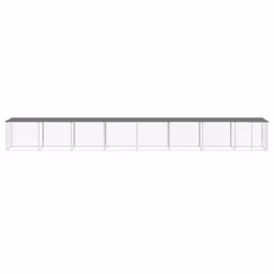 vidaXL Chicken Cage Farm Chicken Coop with Roof Anthracite Galvanised Steel - anthracite, 803 x 98 x 90 cm - Additional view 2
