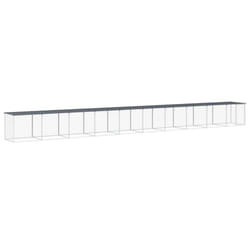 vidaXL Chicken Cage Farm Chicken Coop with Roof Anthracite Galvanised Steel - anthracite, 1003 x 98 x 90 cm