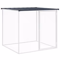 vidaXL Chicken Cage Farm Chicken Coop with Roof Anthracite Galvanised Steel - anthracite, 1003 x 98 x 90 cm - Additional view 5