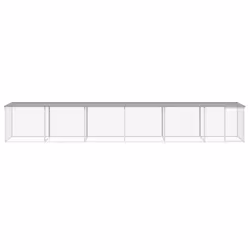 vidaXL Chicken Cage Farm Chicken Coop with Roof Anthracite Galvanised Steel - light grey, 603 x 98 x 90 cm - Additional view 2