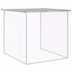 vidaXL Chicken Cage Farm Chicken Coop with Roof Anthracite Galvanised Steel - light grey, 603 x 98 x 90 cm - Additional view 7