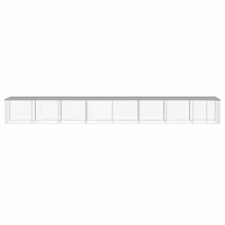 vidaXL Chicken Cage Farm Chicken Coop with Roof Anthracite Galvanised Steel - light grey, 803 x 98 x 90 cm - Additional view 2