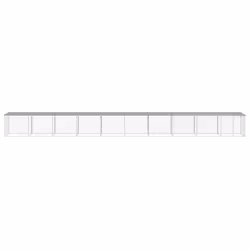 vidaXL Chicken Cage Farm Chicken Coop with Roof Anthracite Galvanised Steel - light grey, 1003 x 98 x 90 cm - Additional view 2