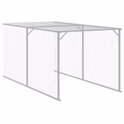 vidaXL Chicken Cage Farm Chicken Coop with Run Anthracite Galvanised Steel - Additional view 6