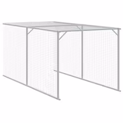 vidaXL Chicken Cage Chicken Run Coop with Run Anthracite Galvanised Steel - anthracite, 110 x 1017 x 110 cm - Additional view 6