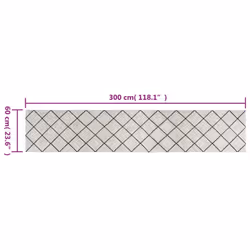 vidaXL Kitchen Rug Anti Fatigue Mat Runner Rug Washable Floor Carpet Velvet - square, 60 x 300 cm - Additional view 4