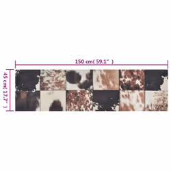 vidaXL Kitchen Rug Anti Fatigue Mat Runner Rug Washable Floor Carpet Velvet - black and brown, 45 x 150 cm - Additional view 3
