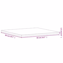 vidaXL Table Top Wooden Replacement Desk Top Dining Table Top Solid Wood Beech - brown, 50 x 50 x 1.5 cm - Additional view 6