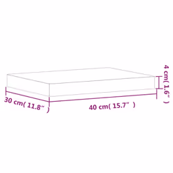 vidaXL Chopping Board Kitchen Cutting Board Cheese Board Solid Wood Beech - 40 x 30 x 4 cm - Additional view 6