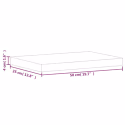 vidaXL Chopping Board Kitchen Cutting Board Cheese Board Solid Wood Beech - 50 x 35 x 4 cm - Additional view 6