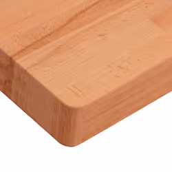 vidaXL Bathroom Countertop Vanity Top Wash Basin Worktop Solid Wood Beech - brown, 60 x 40 x 4 cm - Additional view 5
