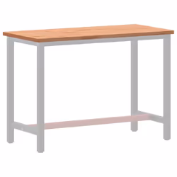 vidaXL Workbench Top Wooden Work Top Tool Office Table Top Solid Wood Beech - 115 x 55 x 2.5 cm - Additional view 2
