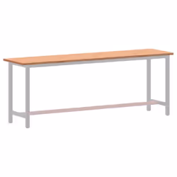 vidaXL Workbench Top Wooden Work Top Tool Office Table Top Solid Wood Beech - 220 x 55 x 2.5 cm - Additional view 2