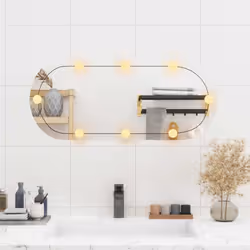 vidaXL Mirror Dressing Room Make up Vanity Mirror Bedroom Wall Mirror Glass - 35 x 80 cm - Additional view 2