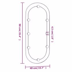 vidaXL Mirror Dressing Room Make up Vanity Mirror Bedroom Wall Mirror Glass - 40 x 90 cm - Additional view 3
